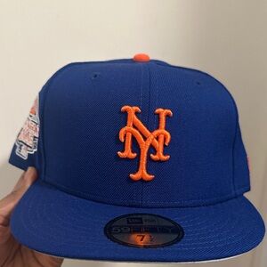New Era Blue and Orange Men's Cap
